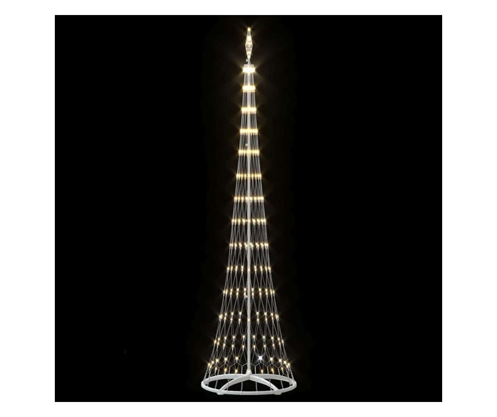 LED Коледна Елха с поставка Топло бяло 70 х 70 х 250 см Метал - 5
