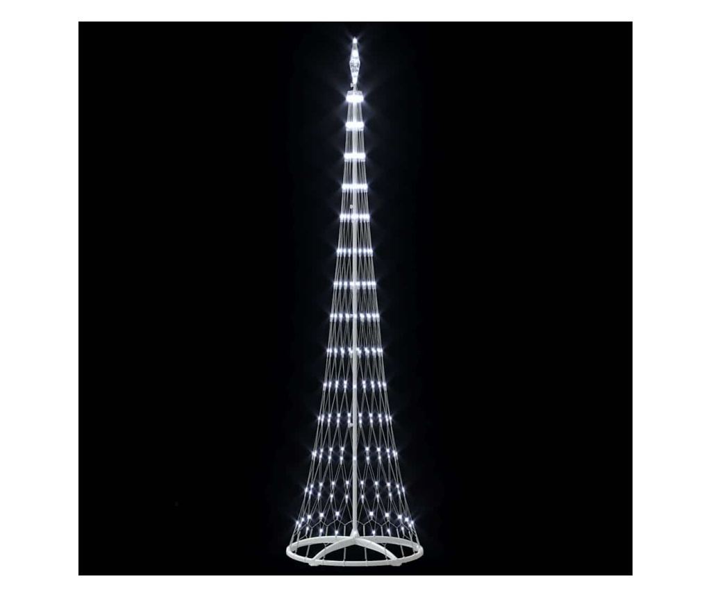 LED Коледна Елха с поставка Хладно бяло 70 х 70 х 250 см Метал - 5