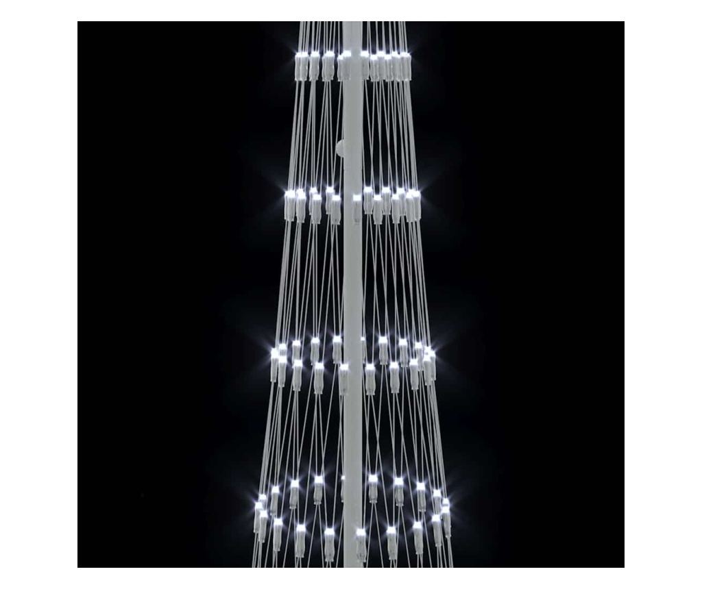 LED Коледна Елха с поставка Хладно бяло 70 х 70 х 250 см Метал - 6