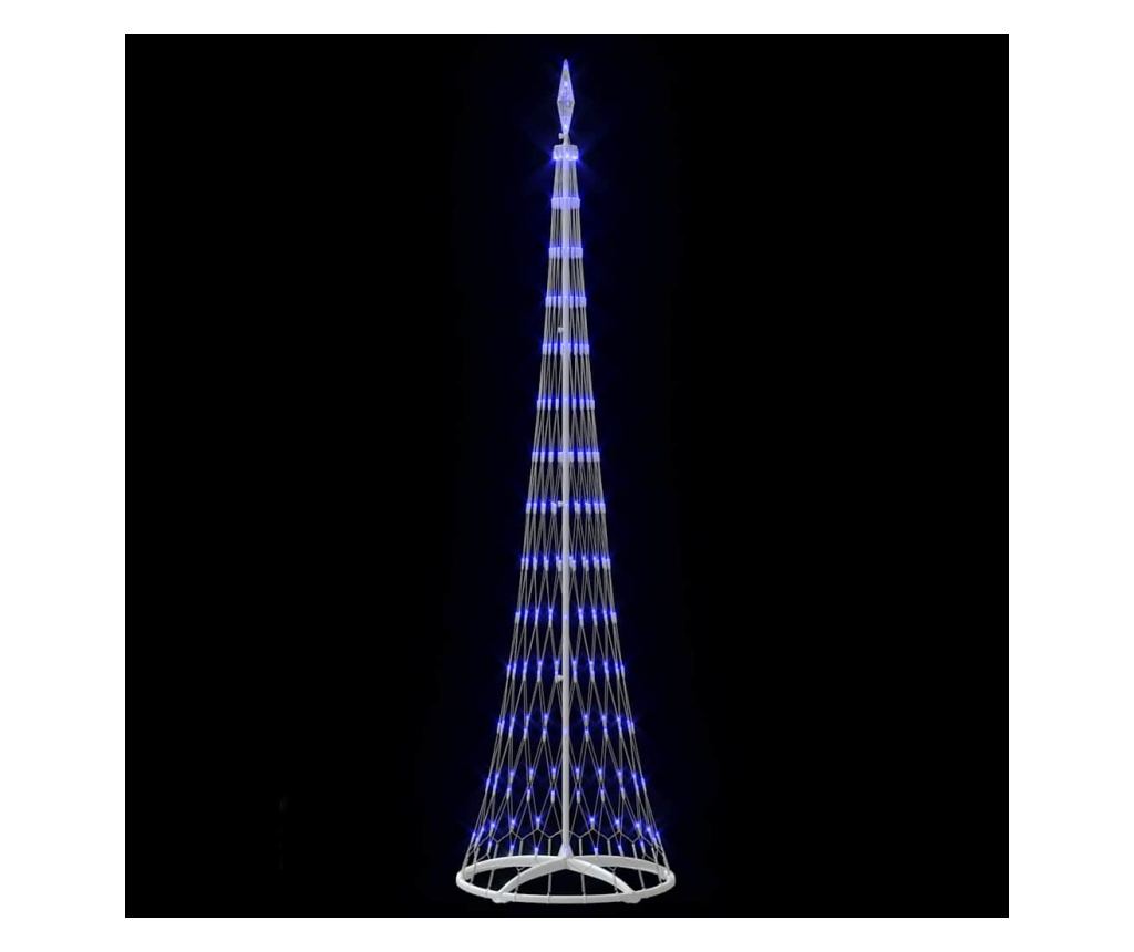 LED Коледна Елха с поставка Синьо 70 х 70 х 250 см Метал - 5