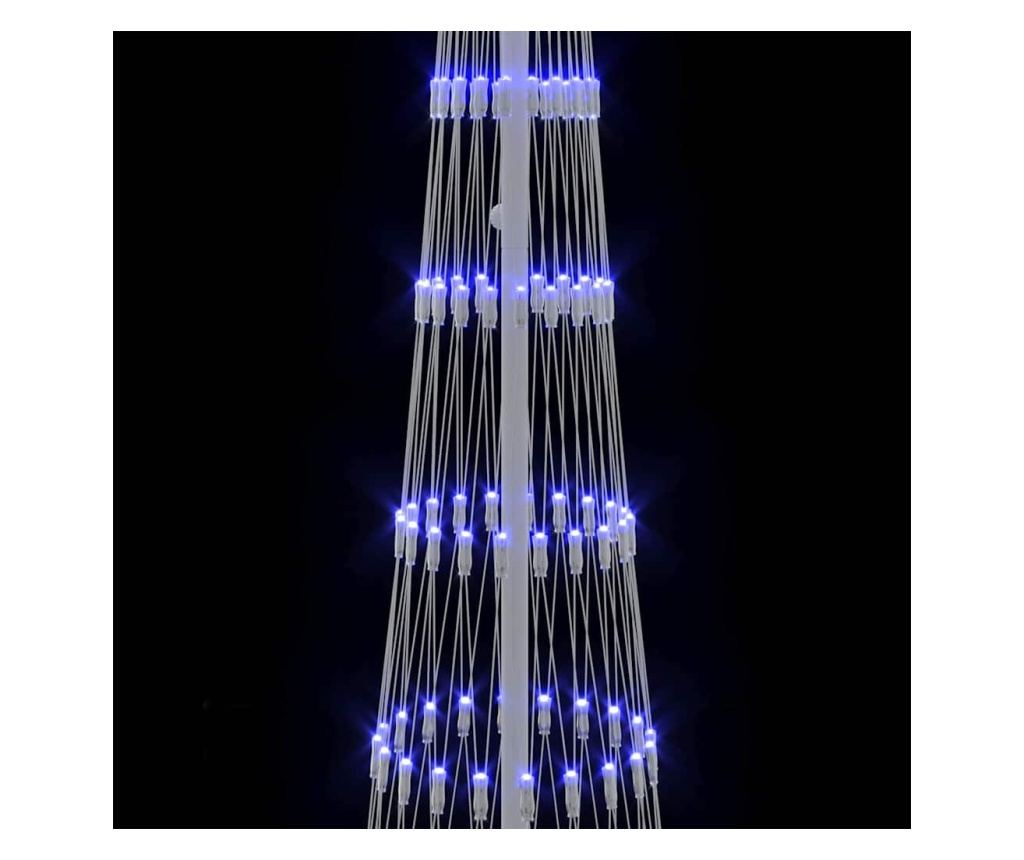 LED Коледна Елха с поставка Синьо 70 х 70 х 250 см Метал - 6