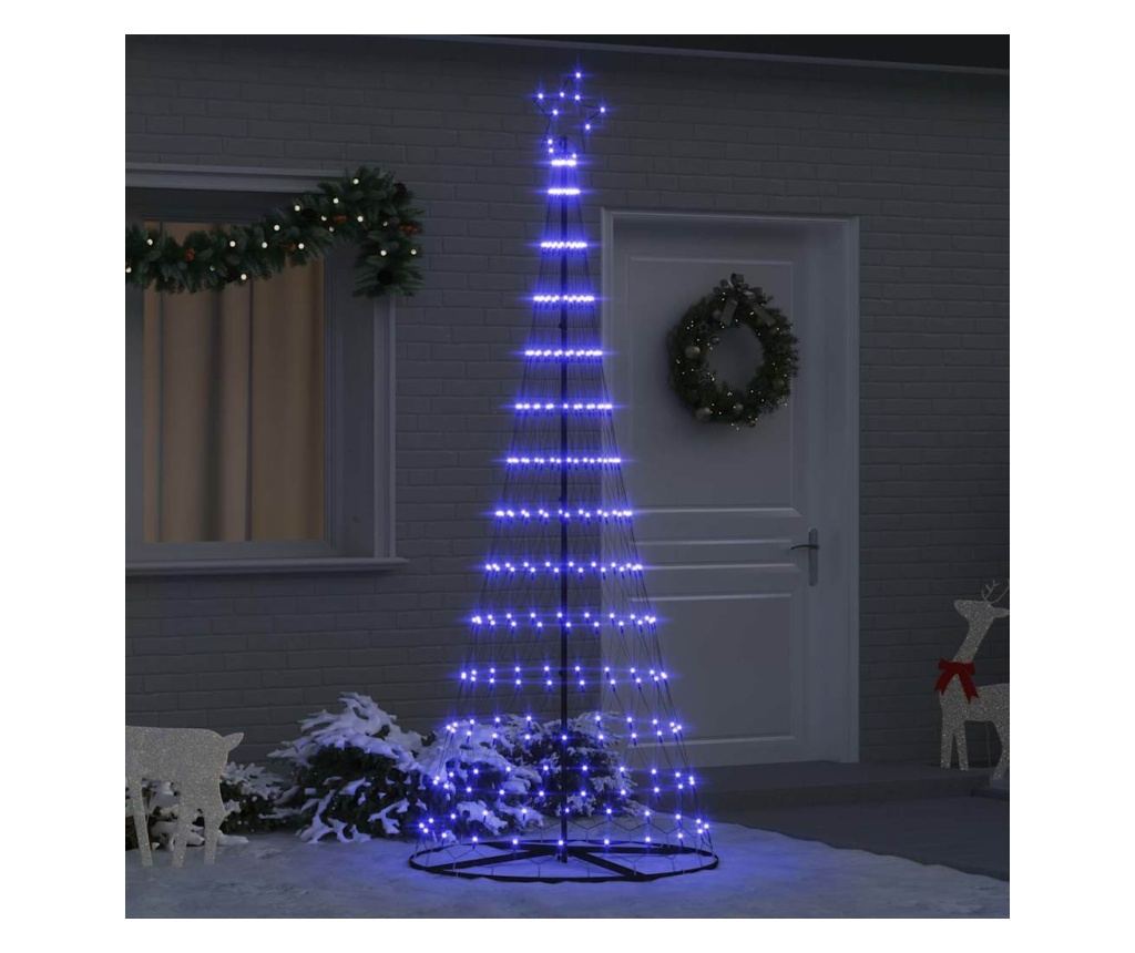 LED Коледна Елха с 295 LED светодиода Синьо 250 cm Метал - 2