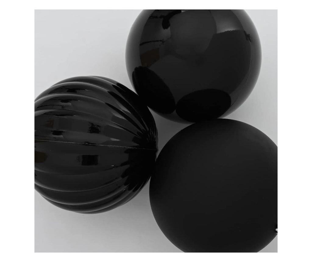 Комплект Коледни Играчки XL 15 pcs Черно Пластмаса - 4