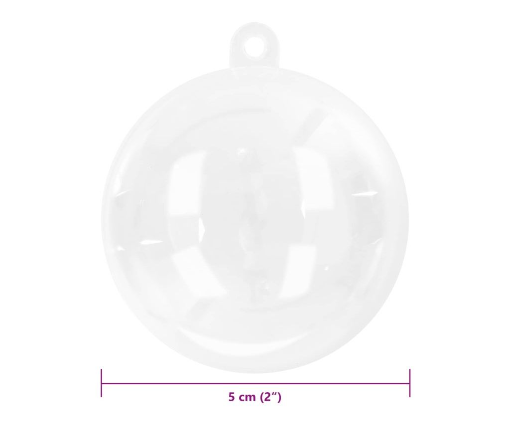 Комплект коледни топки 50 pcs Прозрачен Ø 5 см - 7