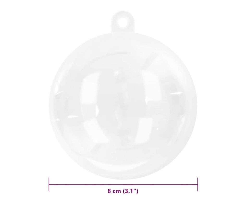 Комплект коледни топки 100 pcs Прозрачен Ø 8 см - 13