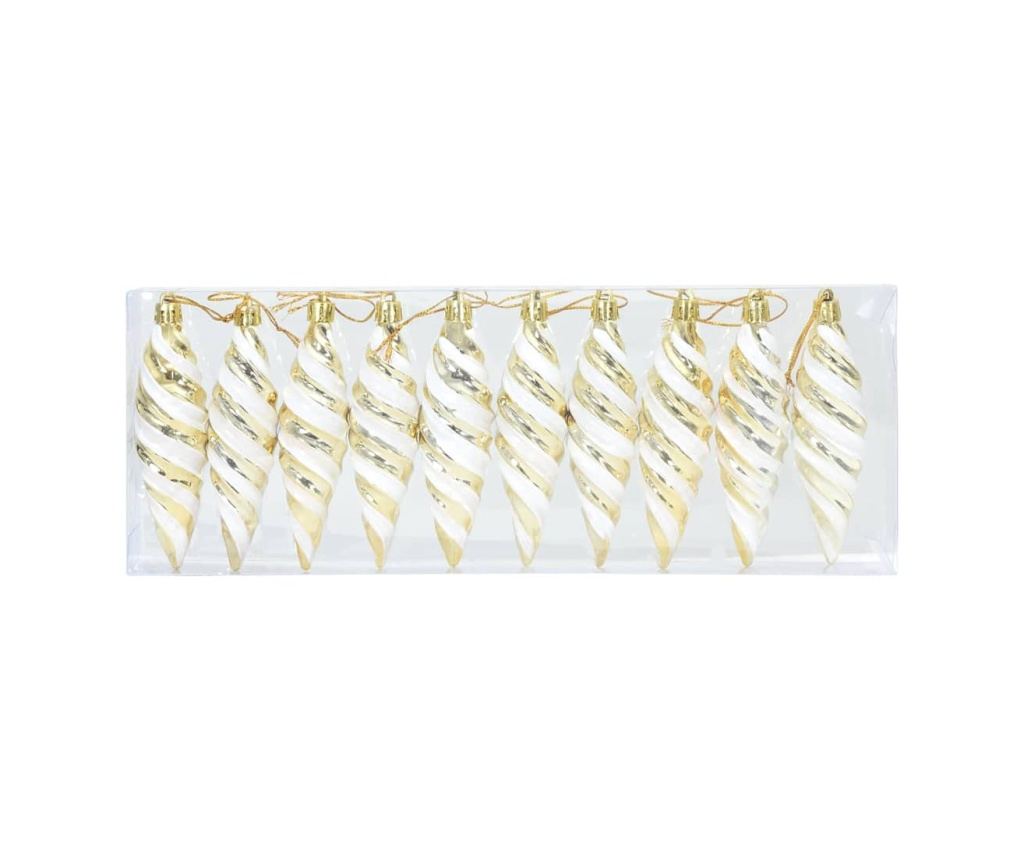 Коледна спирална топка 40 pcs Златист Пластмаса - 3