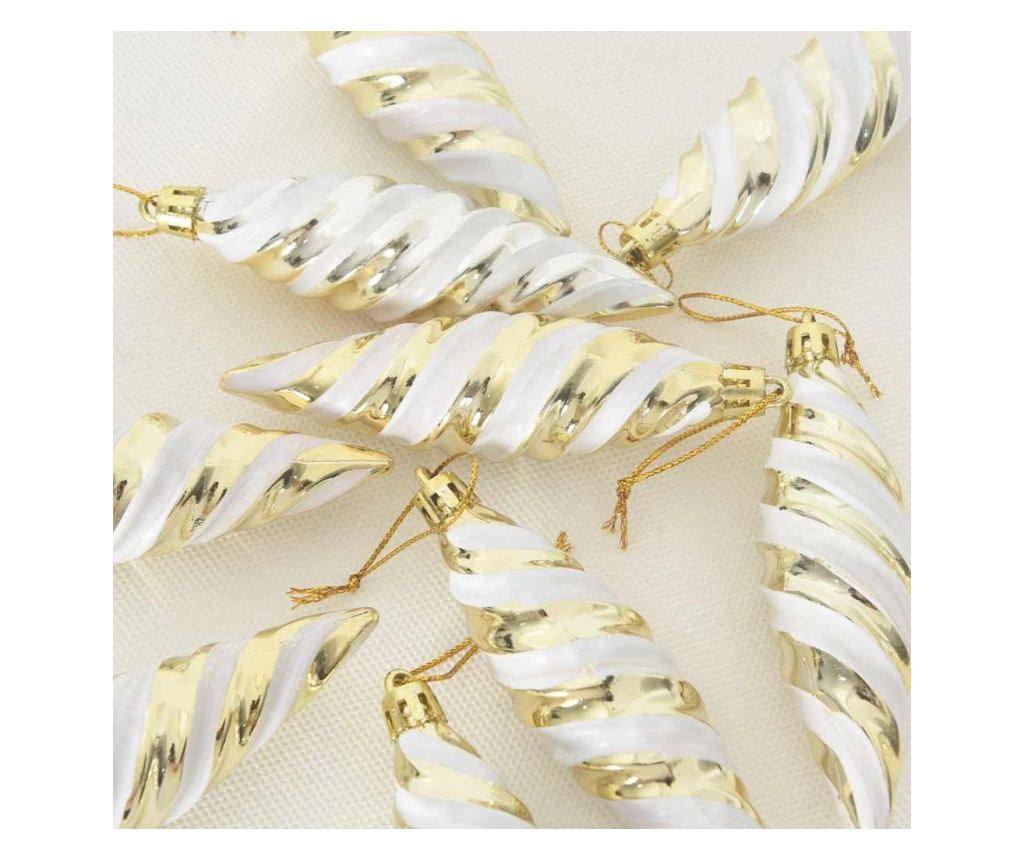 Коледна спирална топка 40 pcs Златист Пластмаса - 5