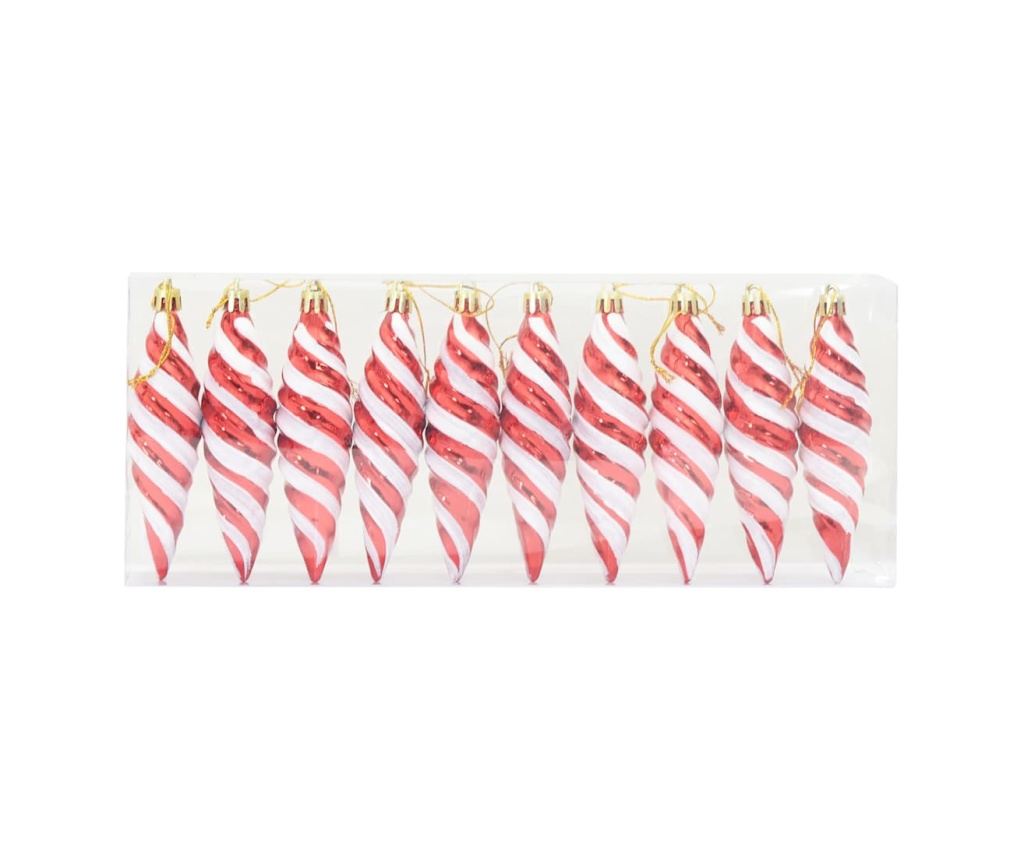 Коледна спирална топка 40 pcs Червено Пластмаса - 3
