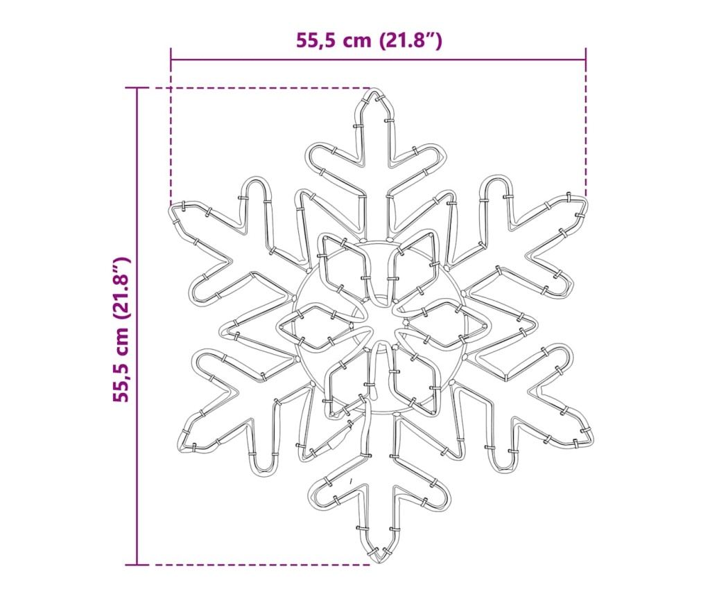 Коледна снежинка Синьо 55.5 x 55.5 x 0.75 см ПВЦ - 8