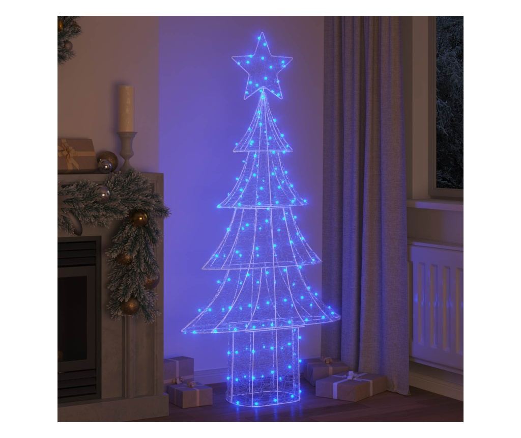 Коледно дърво с 240 LED светодиода Синьо 180 cm Акрил - 3