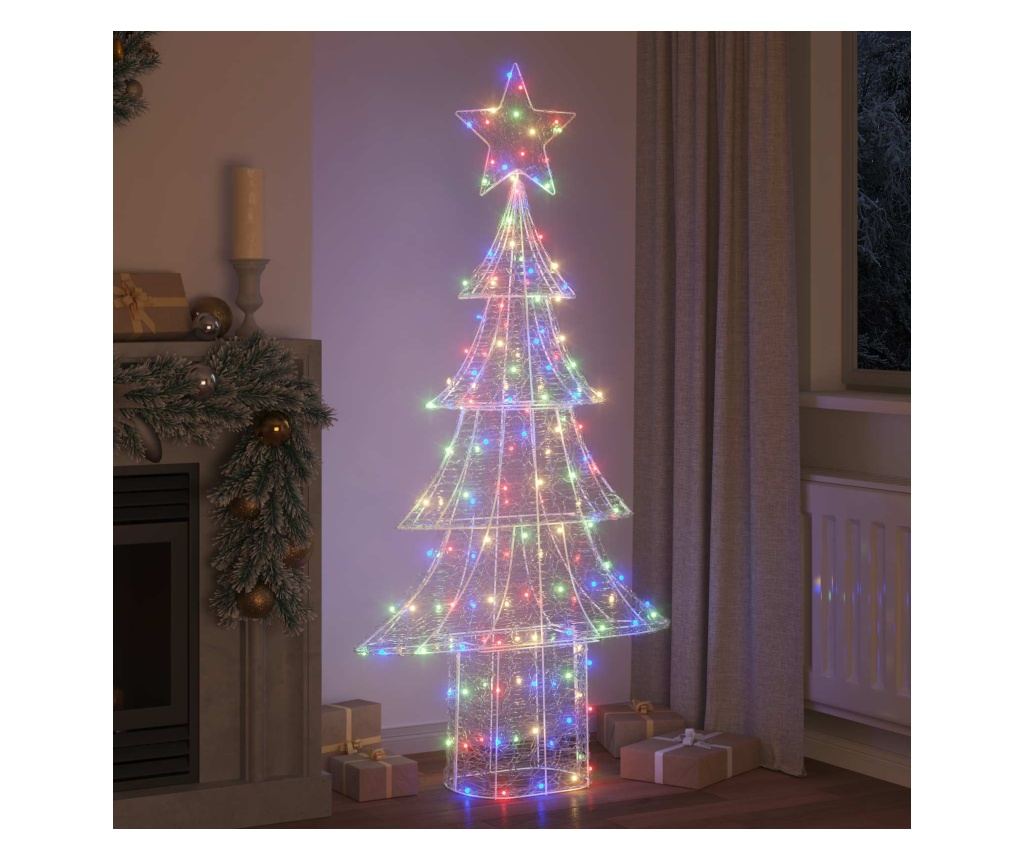 Коледно дърво с 240 LED светодиода Многоцветен 180 cm Акрил - 3
