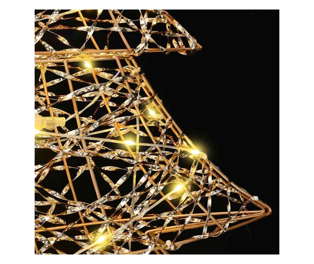 Коледно дърво с 120 LED светодиода Топло бяло 120,5 cm PET - 7