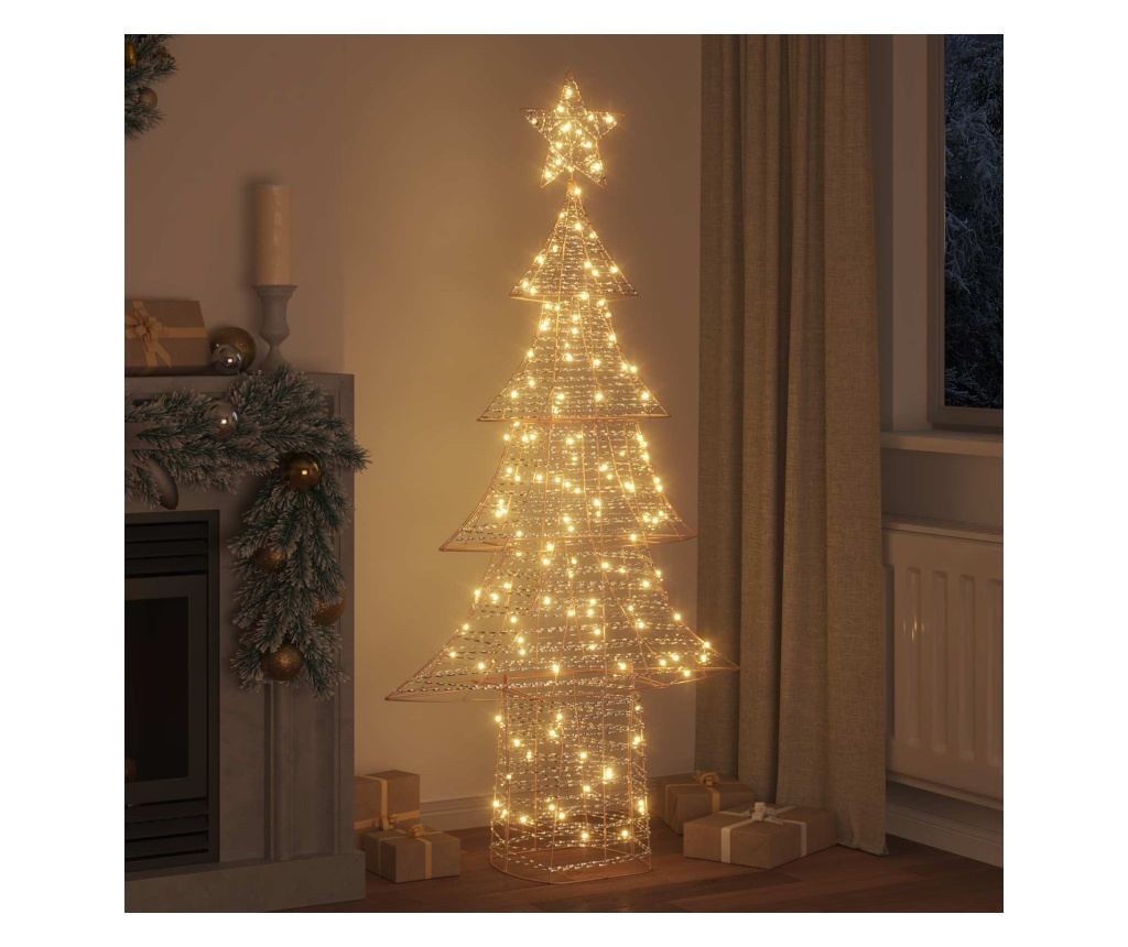 Коледно дърво с 240 LED светодиода Топло бяло 181 cm PET - 3