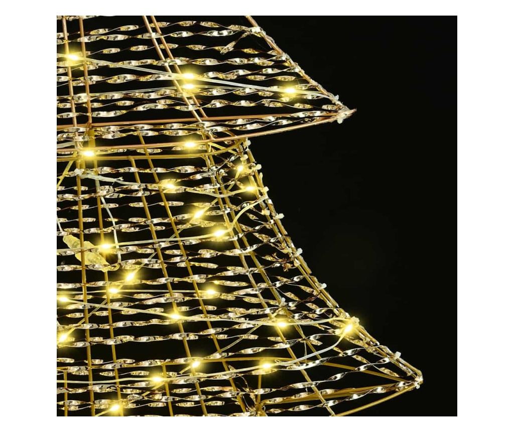 Коледно дърво с 240 LED светодиода Топло бяло 181 cm PET - 7