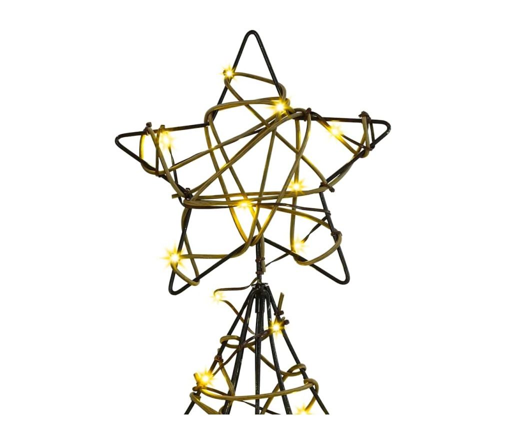Коледно дърво с 120 LED светодиода Топло бяло 150 cm Ратан - 6