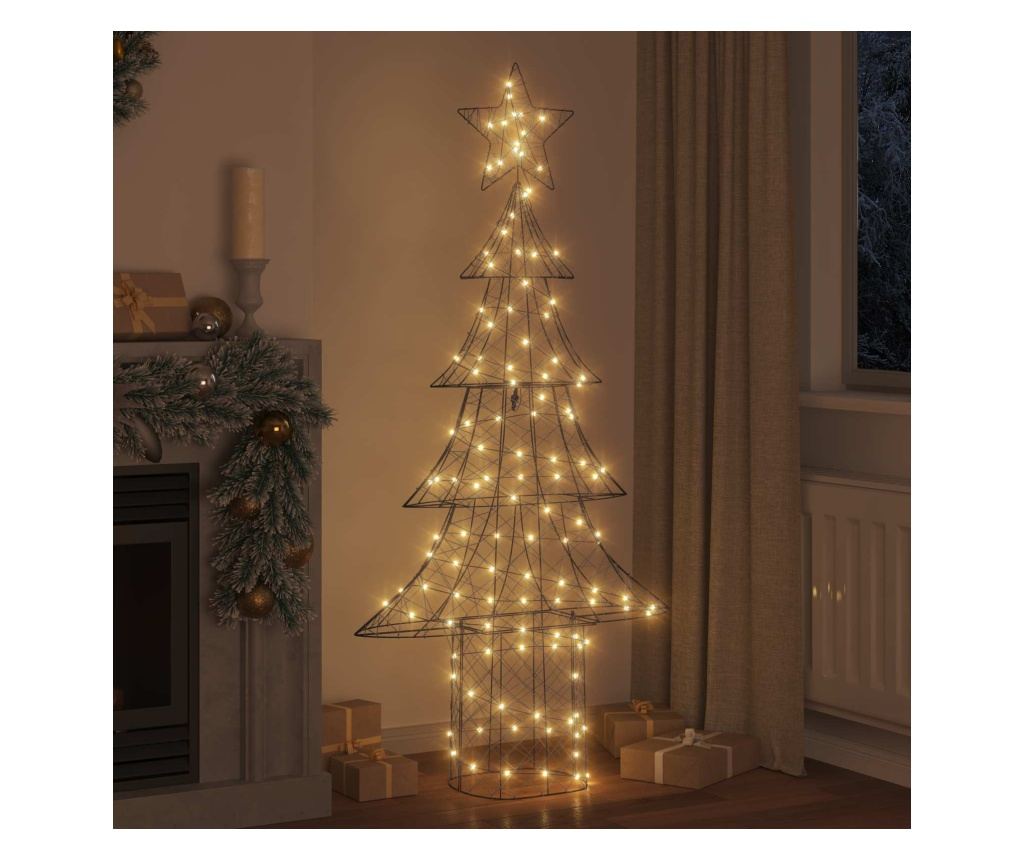 Коледно дърво с 240 LED светодиода Топло бяло 180 cm Ратан - 3