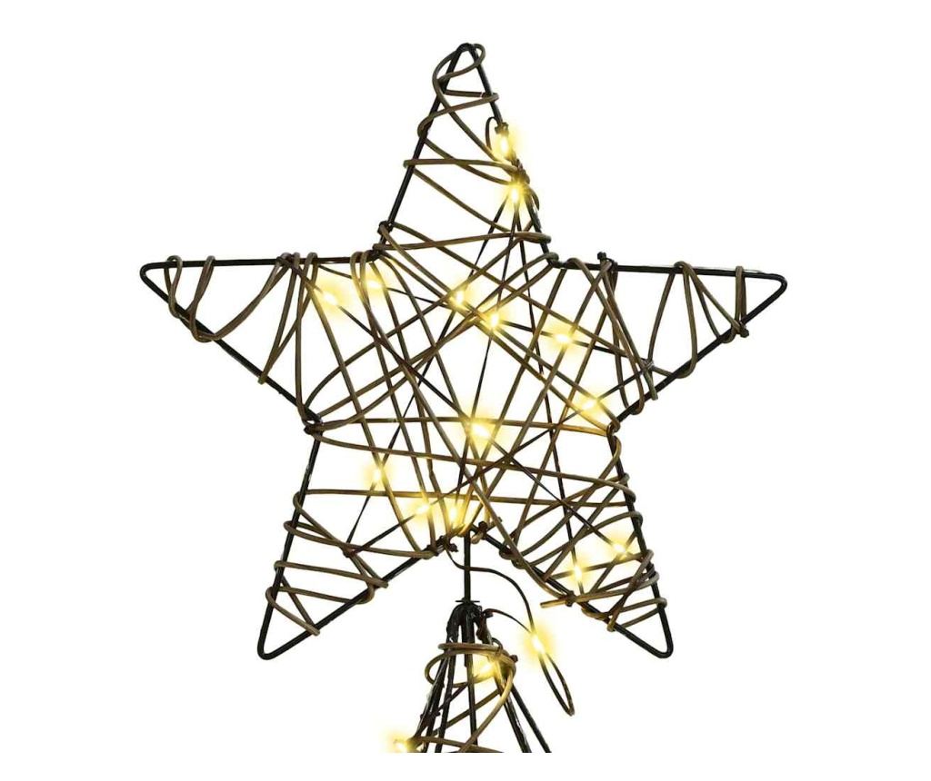 Коледно дърво с 240 LED светодиода Топло бяло 180 cm Ратан - 6