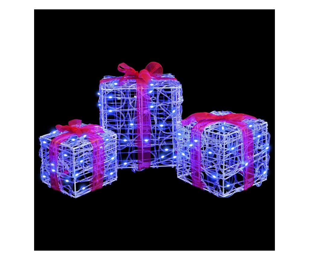 Кутия за подарък 3 pcs Синьо 20 x 20 x 20 см Акрил - 5