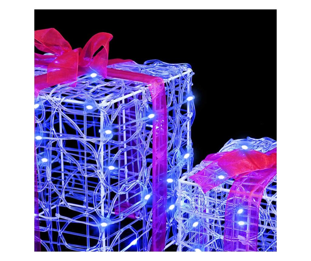 Кутия за подарък 3 pcs Синьо 20 x 20 x 20 см Акрил - 6