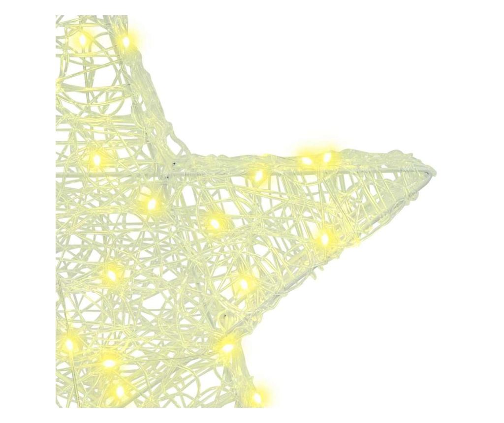 3D звезда Топло бяло 55 x 53.5 x 10 см Акрил - 4