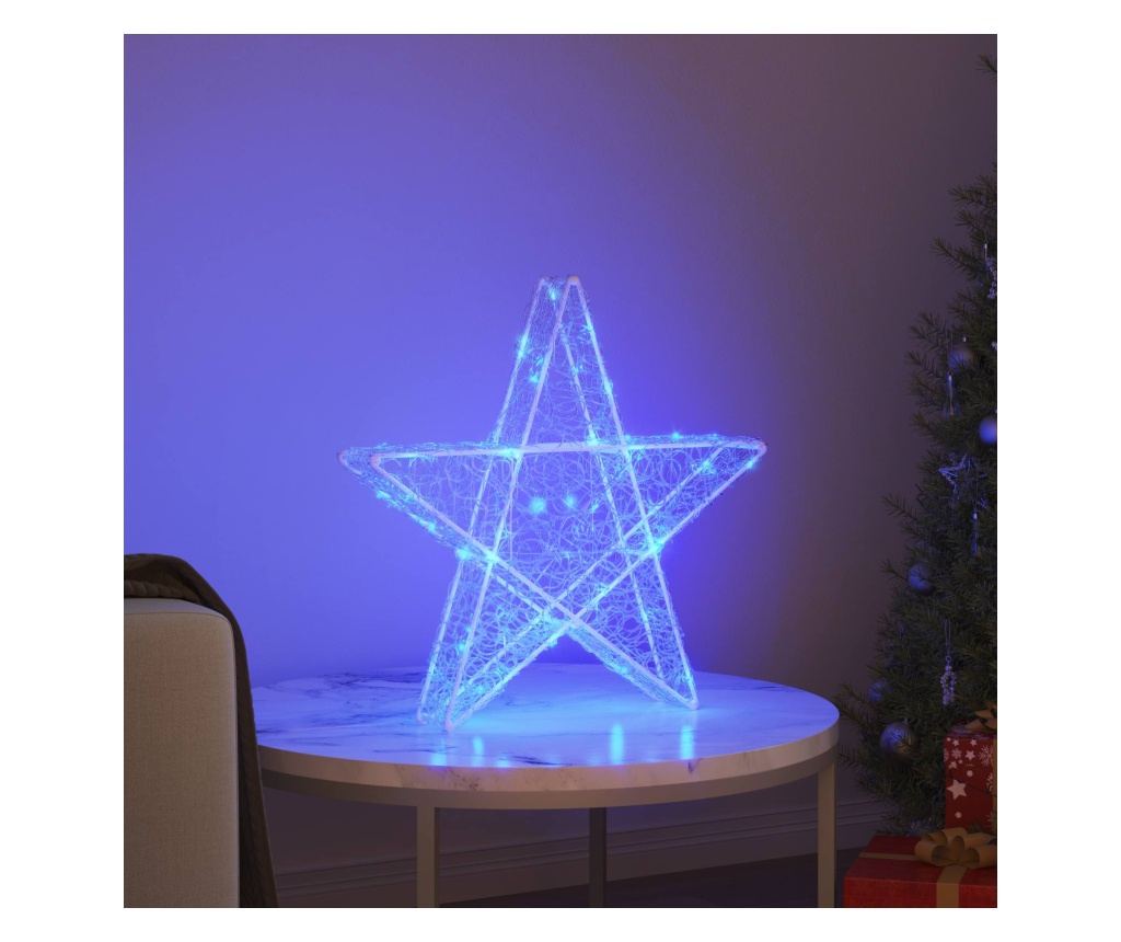 3D звезда с 50 LED светодиода Синьо 55 x 53.5 x 10 см Акрил - 3