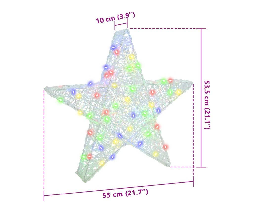 3D звезда Многоцветен 55 x 53.5 x 10 см Акрил - 9
