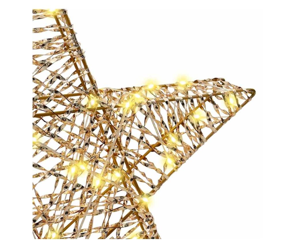 3D звезда с 50 LED светодиода Топло бяло 55 x 52.5 x 9 см PET - 4