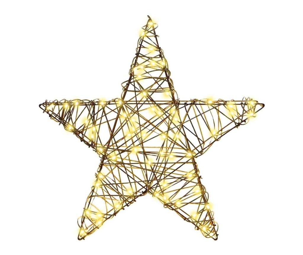 3D звезда с 50 LED светодиода Топло бяло 55 x 52.5 x 9 см Ратан - 5