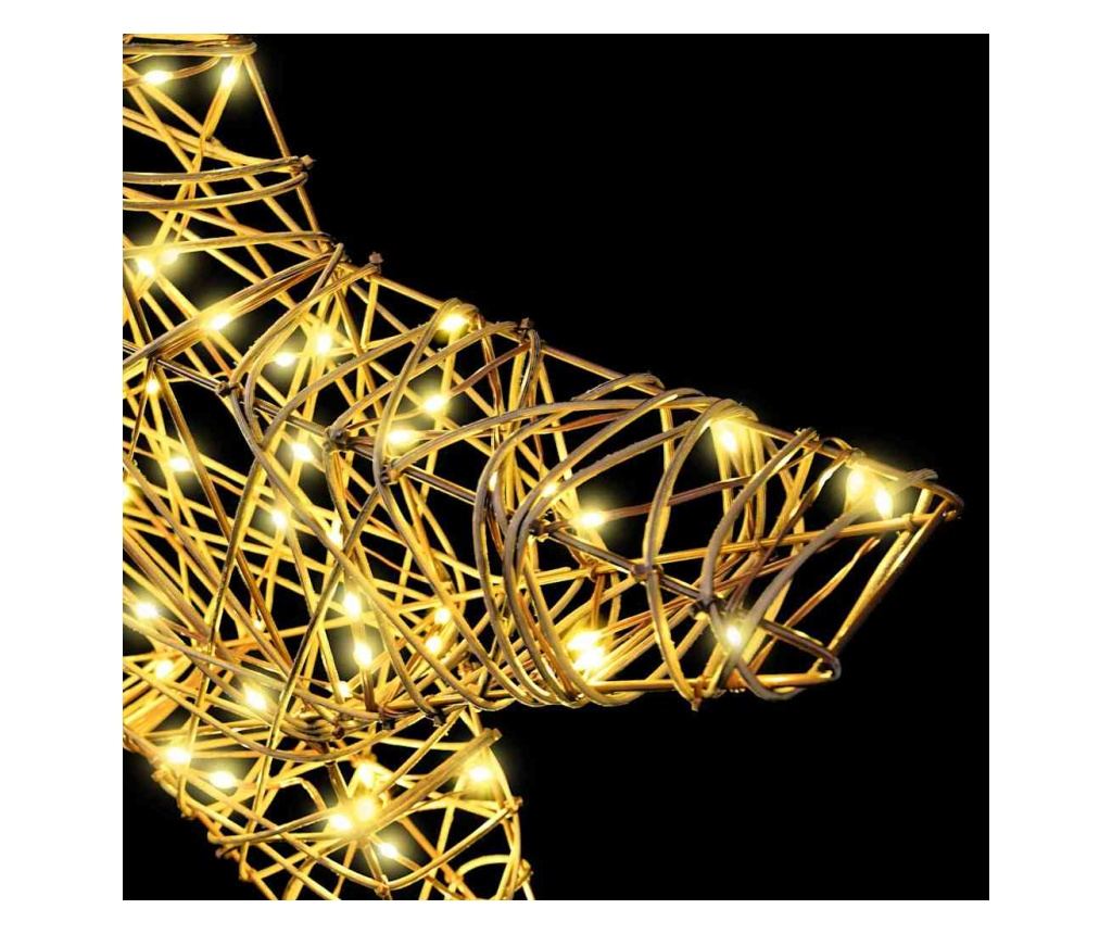 3D звезда с 50 LED светодиода Топло бяло 55 x 52.5 x 9 см Ратан - 6