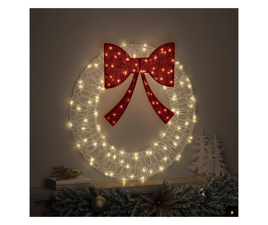 Венец с 60 LED светодиода Топло бяло 76 x 76 x 8,5 см Акрил - 3