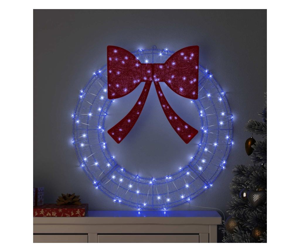 Венец с 60 LED светодиода Синьо 76 x 76 x 8,5 см Акрил - 2