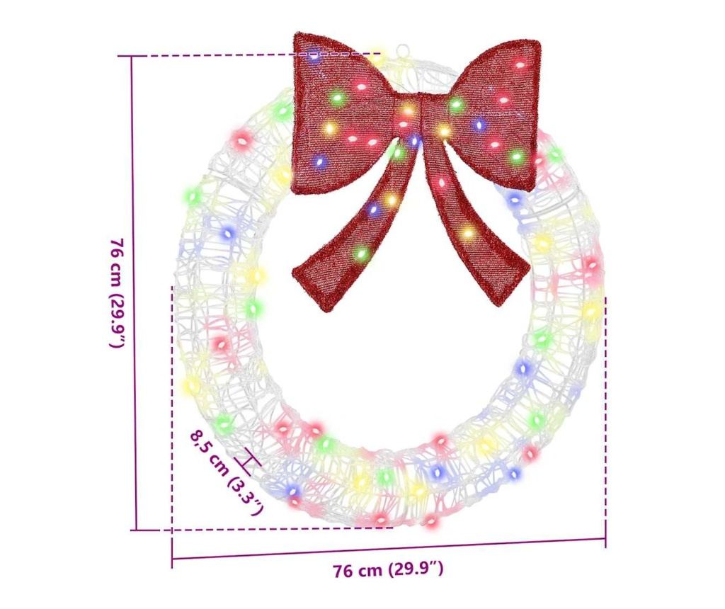 Венец с 60 LED светодиода Многоцветен 76 x 76 x 8,5 см Акрил - 15