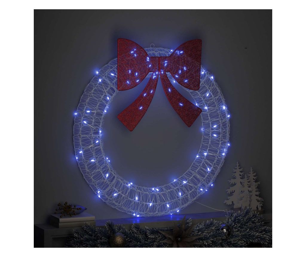 Венец с 80 LED светодиода Синьо 92 x 92 x 9,5 см Акрил - 3