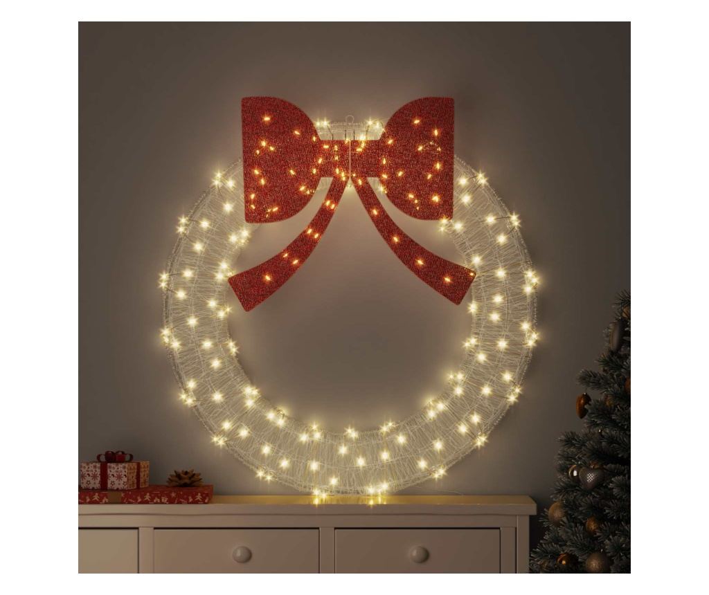Венец с 150 LED светодиода Топло бяло 120 cm Акрил - 2