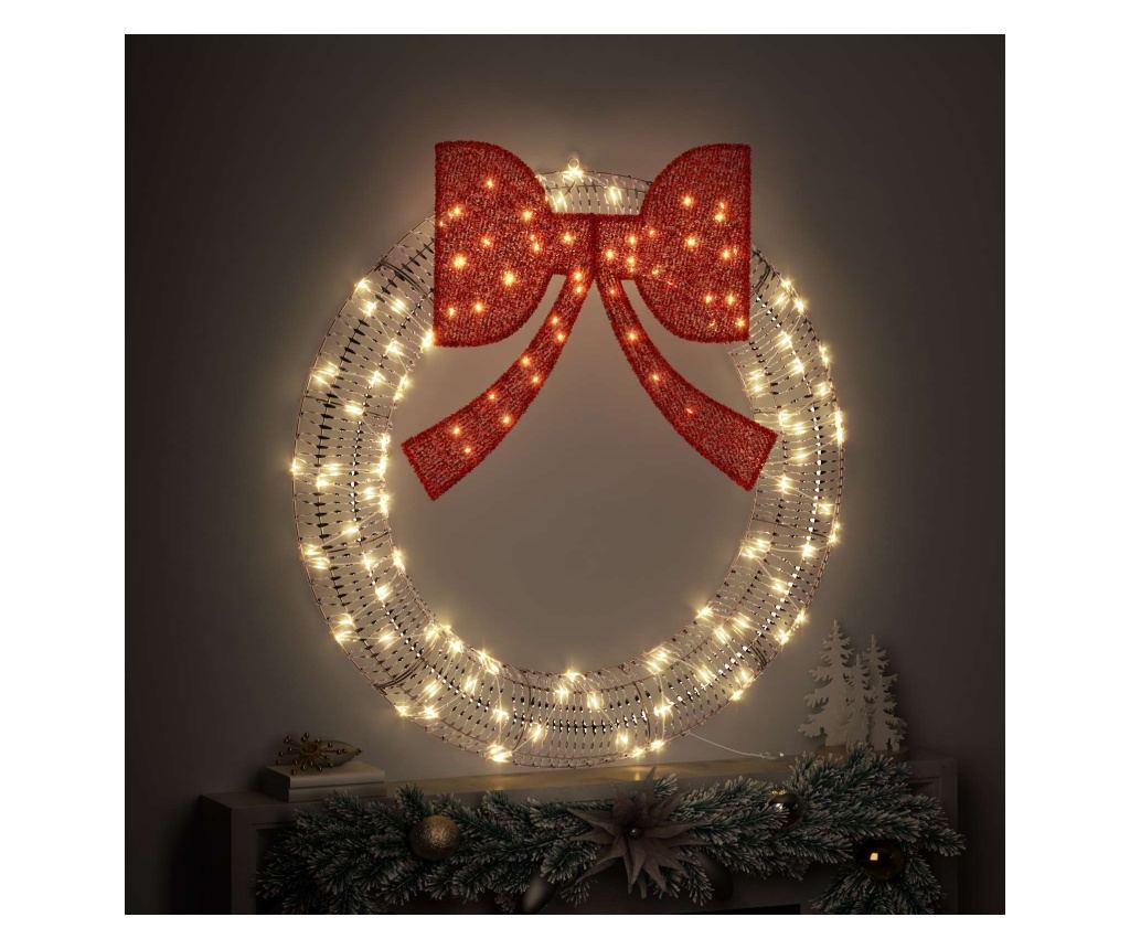 Венец с 150 LED светодиода Топло бяло 121 x 121 x 10 см PET - 3