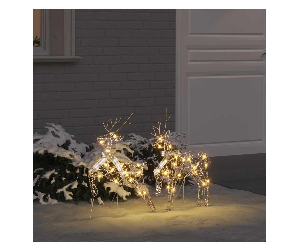 LED елени с 40 LED светодиода 2 pcs Топло бяло PET - 2