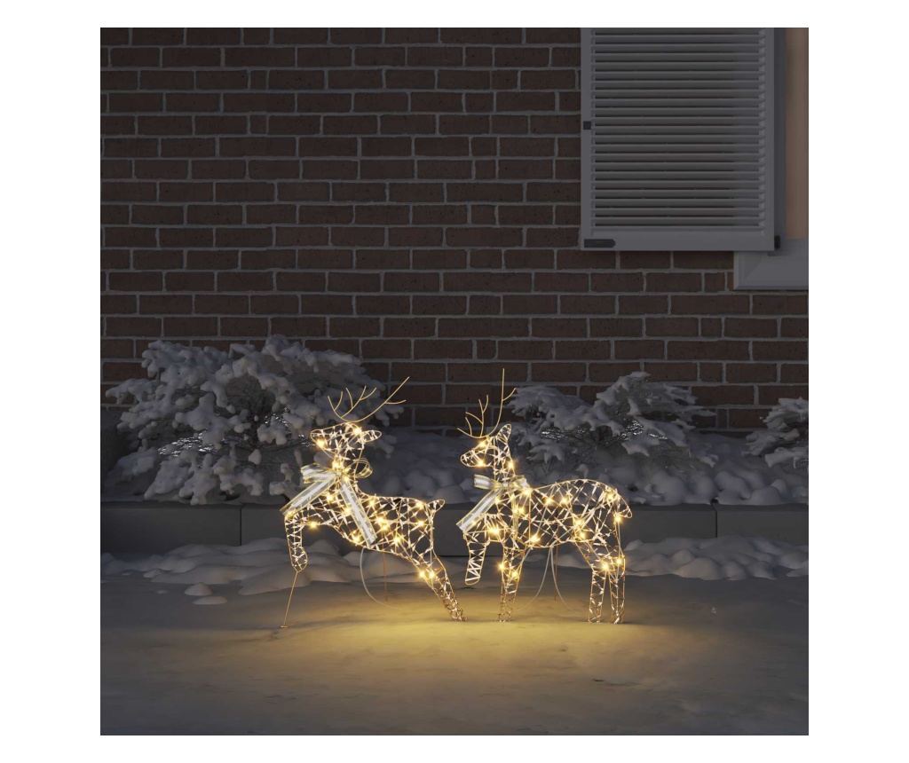 LED елени с 40 LED светодиода 2 pcs Топло бяло PET - 3