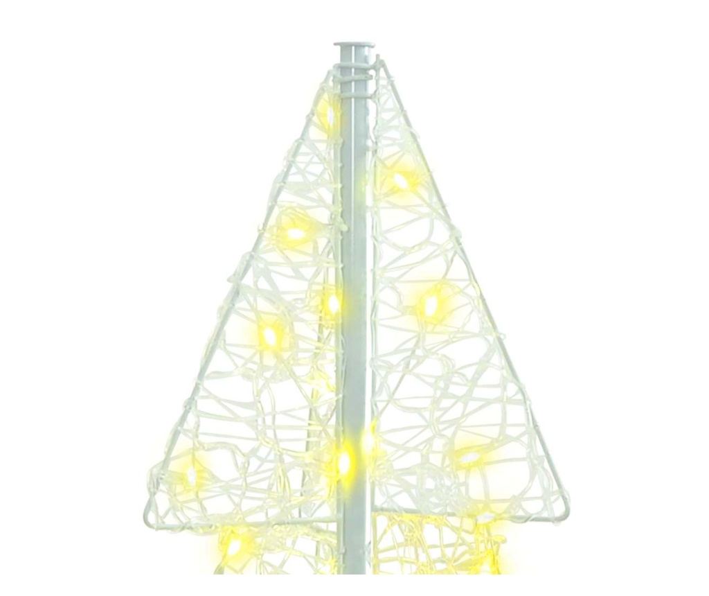 Коледно дърво с 100 LED светодиода Топло бяло 120 cm Акрил - 4
