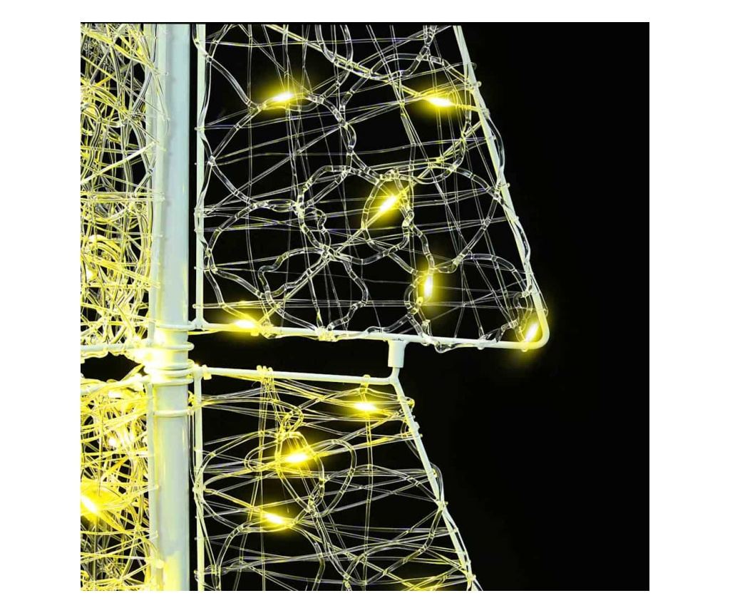 Коледно дърво с 100 LED светодиода Топло бяло 120 cm Акрил - 6