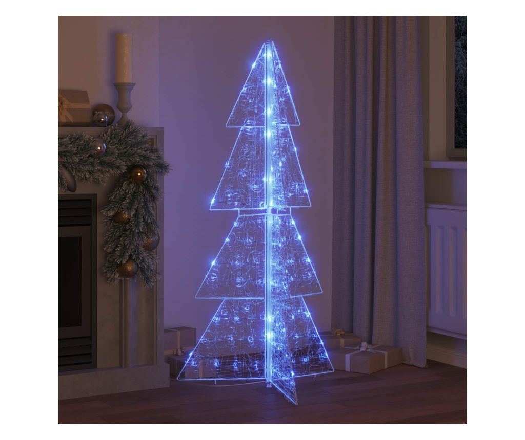 Коледно дърво с 160 LED светодиода Синьо 150 cm Акрил - 3