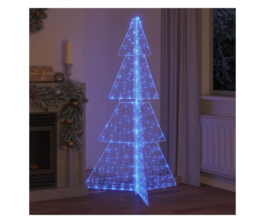 Коледно дърво с 240 LED светодиода Синьо 180 cm Акрил - 3
