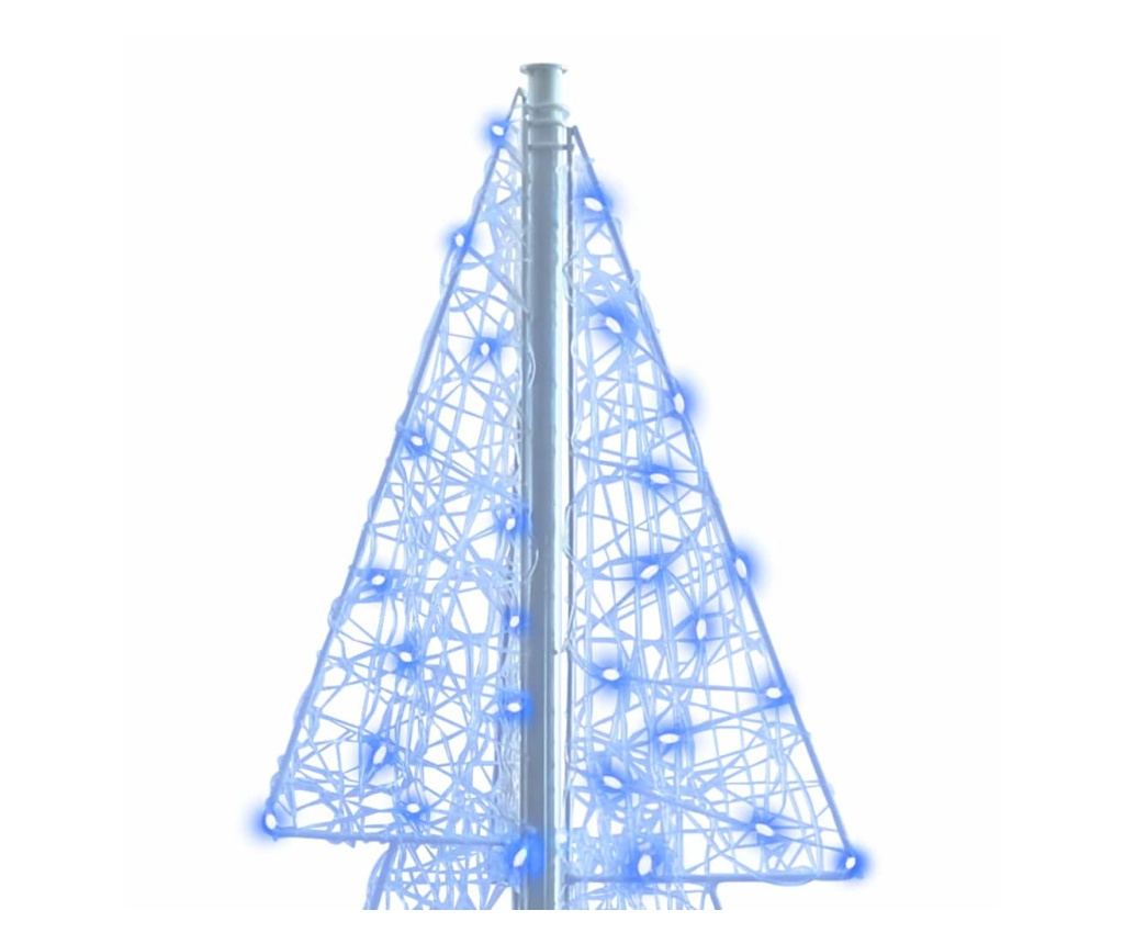 Коледно дърво с 240 LED светодиода Синьо 180 cm Акрил - 4