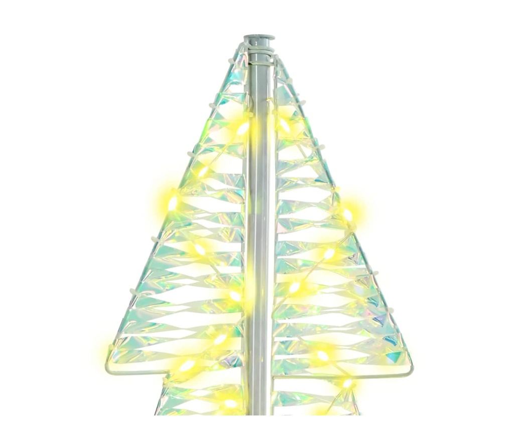 Коледно дърво с 100 LED светодиода Топло бяло 120 cm PET - 4