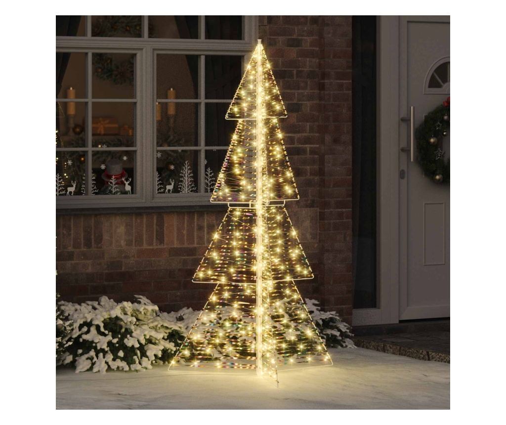 Коледно дърво с 240 LED светодиода Топло бяло 180 cm PET - 2
