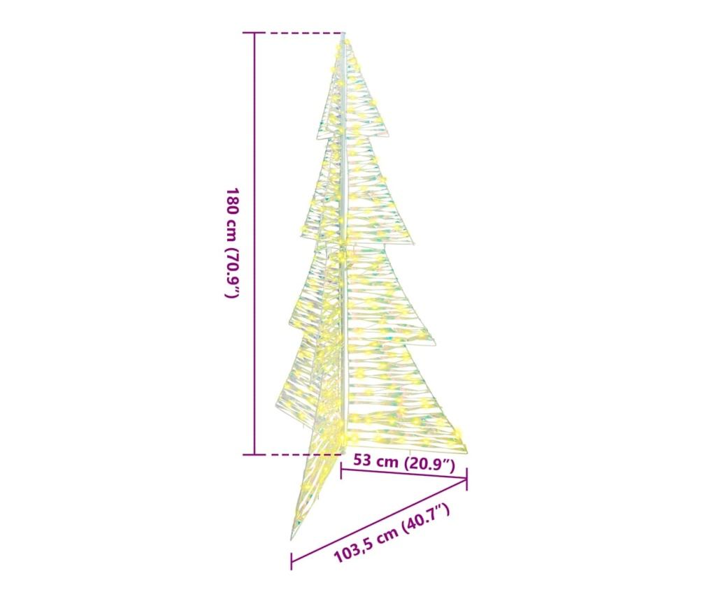 Коледно дърво с 240 LED светодиода Топло бяло 180 cm PET - 9