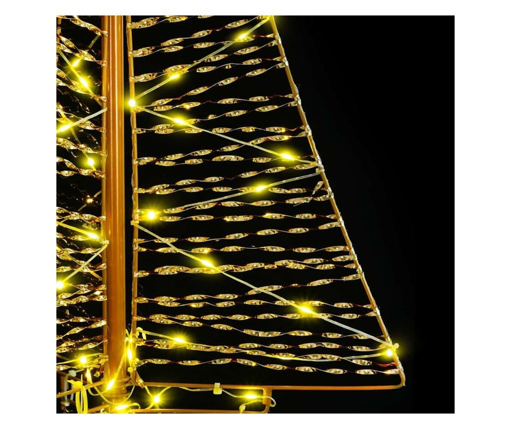 Коледно дърво с 160 LED светодиода Топло бяло 150 cm PET - 6