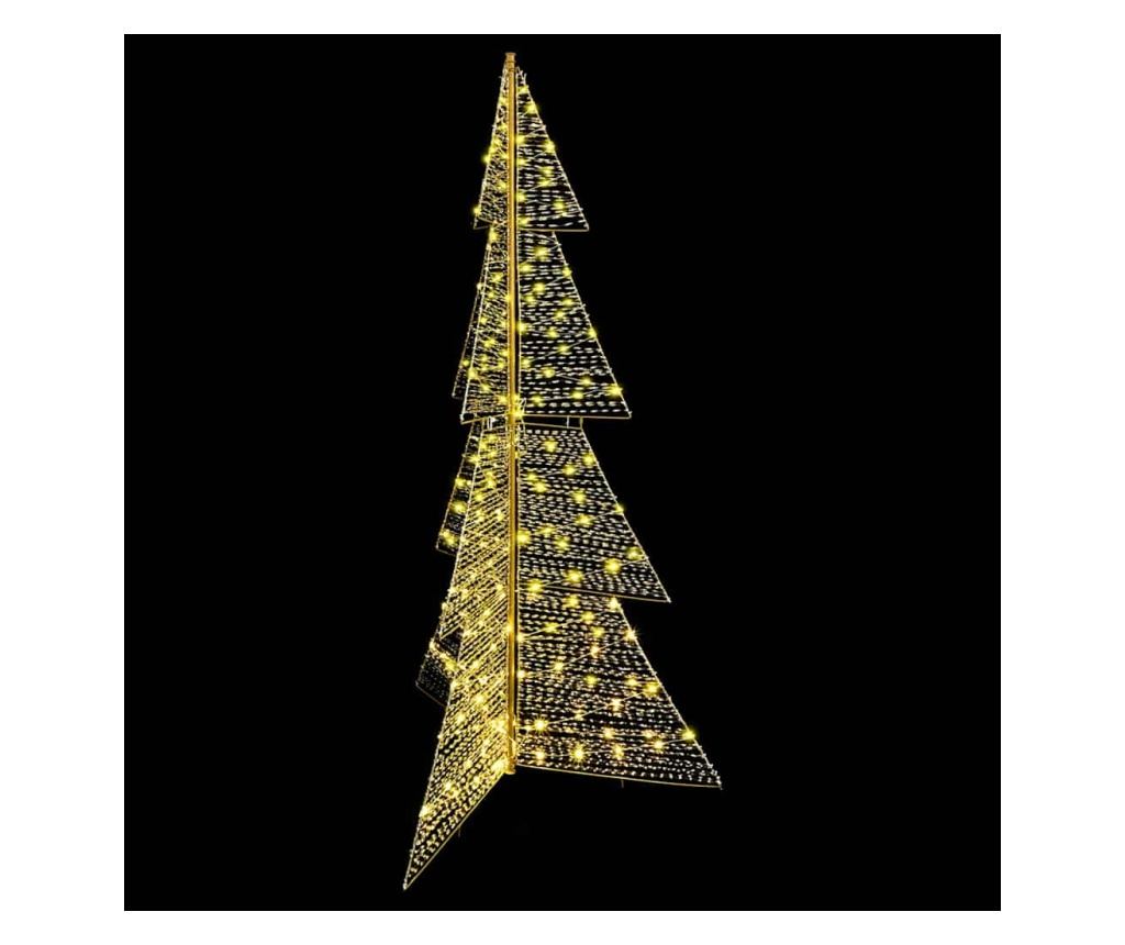 Коледно дърво с 240 LED светодиода Топло бяло 180 cm PET - 5