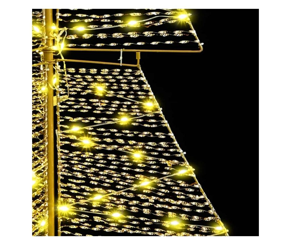 Коледно дърво с 240 LED светодиода Топло бяло 180 cm PET - 6