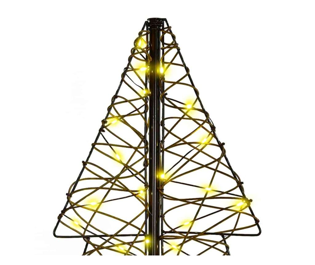 Коледно дърво с 100 LED светодиода Топло бяло 120 cm Ратан - 4