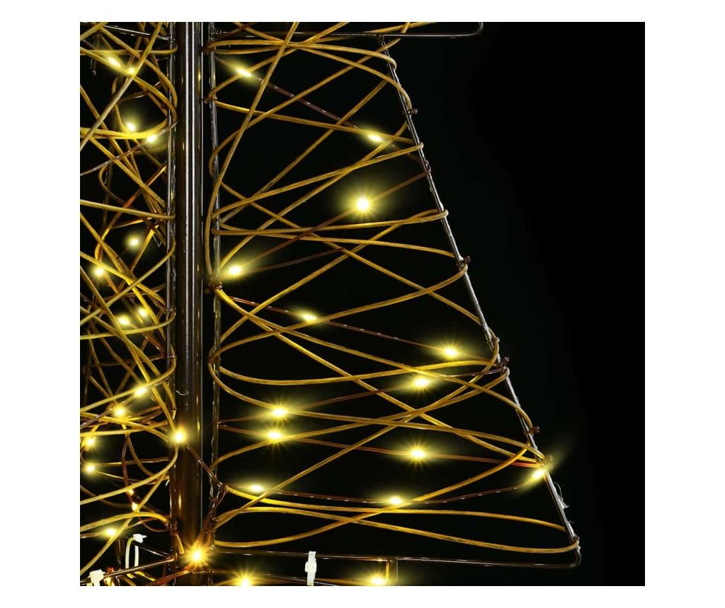 Коледно дърво с 240 LED светодиода Топло бяло 180 cm Ратан - 6